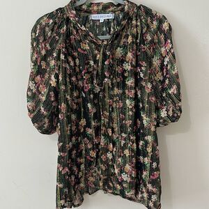 Just Bellina Made in India Metallic blouse